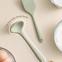 Nonstick Silicone Cooking Spoon and Spatula Kitchen Utensils