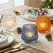 Ribbed Glass Candle Holder Minimalist Candle Cup