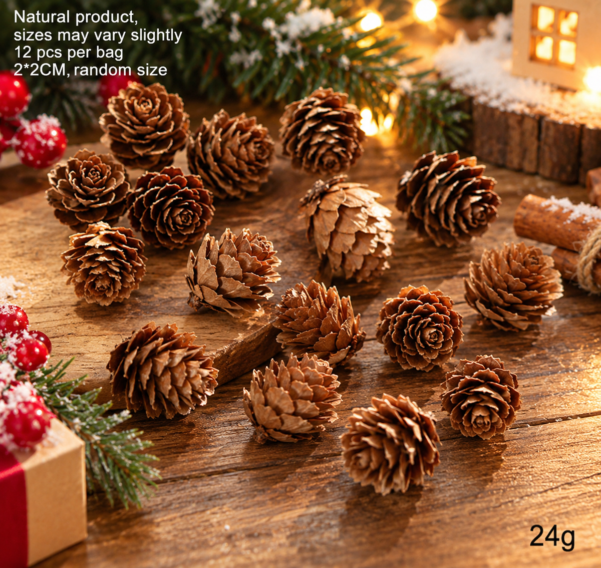 Natural Pine Cones Dried Botanical Christmas Decorations Rustic DIY Craft Supplies