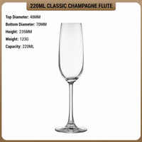 Diamond Stem 220ml Champagne Flute