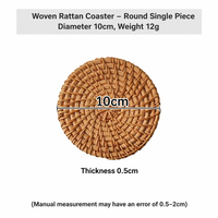 Woven Seagrass Table Mat – Round Natural Placemat Heat Resistant Trivet Non-Slip Rustic Dining Decor