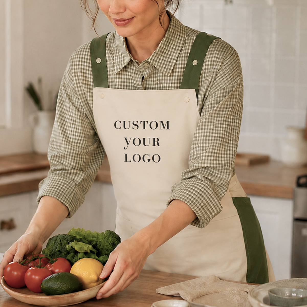 Custom Personalized Apron | Kitchen Apron with Custom Your Logo