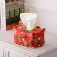 Christmas Tissue Box Cover Festive Santa Snowman Nonwoven Fabric Tissue Holder