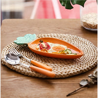 Carrot-Shaped Serving Dish – Cute Vegetable Design Bowl & Plate for Restaurant & Home Dining
