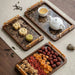 Bamboo Tea Tray with Handles Serving Tray