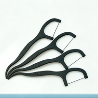 Biodegradable Bamboo Charcoal Floss Picks – 50 Picks per Bag Eco-Friendly Dental Floss
