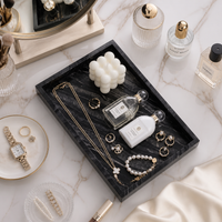 Premium Natural Marble Vanity Tray – Elegant Storage & Display Organizer