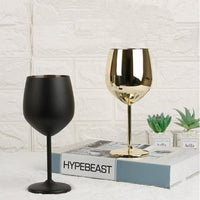 500ml Stainless Steel Wine Glass with Stem