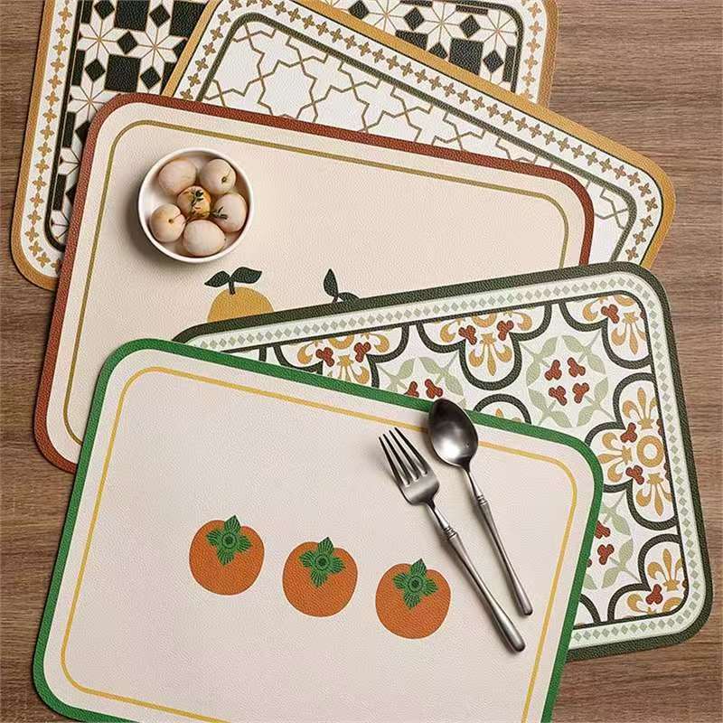 Leather Placemat Waterproof Heat Resistant Table Mat