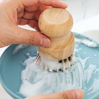 Wooden Palm Dish Brush – Natural Fiber Kitchen Scrubber