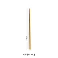 304 Stainless Steel Tapered Chopsticks, Mirror Polished Metal Dining Chopsticks