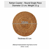 Woven Seagrass Table Mat – Round Natural Placemat Heat Resistant Trivet Non-Slip Rustic Dining Decor