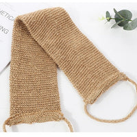Natural Exfoliating Bath Belt – Sisal & Cotton Back Scrubber with Handles for Shower & Body Care
