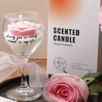 Stemmed Glass Soy Wax Candle Gift Set