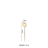 304 Stainless Steel Dessert Spoon, Mirror Polished Long Handle Coffee Tea Spoon