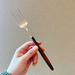 Dark Wood Look Handle Dining Fork and Spoon