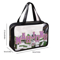 Portable Mahjong Storage Bag – Transparent Large Capacity Game Tile Organizer with Handle for Travel & Home
