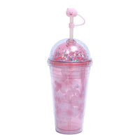 18oz Sakura Double Wall Tumbler with Straw