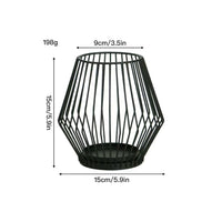 Lantern Style Metal Candleholder, Ambient Iron Decor