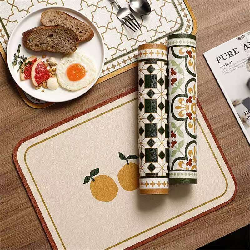 Leather Placemat Waterproof Heat Resistant Table Mat