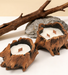 Rustic Tree Stump Candle – Woodland Scented Candle, Natural Wooden Wick Home Decor