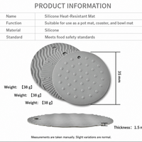 Wavy Textured Round Silicone Trivet, Multi‑Purpose Heat‑Resistant Pot & Cup Mat