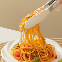 Silicone Kitchen Tongs – 27cm Food Grade Cooking Tongs with Standing Feet