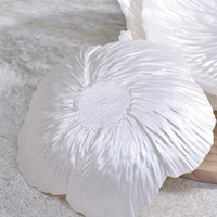 Polish-Style Glass Fruit Bowl – Luxury Pearl White Floral Serving Plate