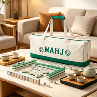 Portable Mahjong Storage Bag – Large Capacity Zipper Carrying Tote for Mahjong Tiles, Accessories, Travel, Game Night & Home Organization