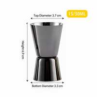 Stainless Steel Double Sided Cocktail Jigger, Bar Measuring Cup