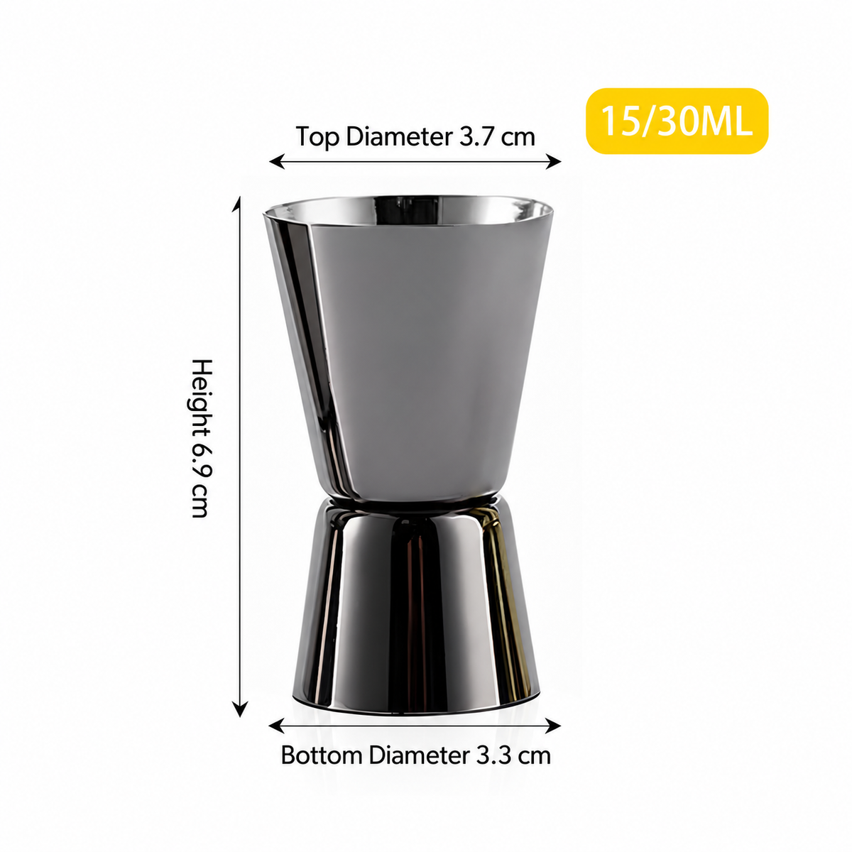 Stainless Steel Double Sided Cocktail Jigger, Bar Measuring Cup