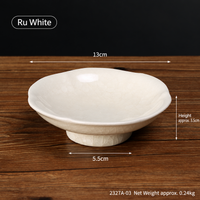 Small Ceramic Snack Dish, Pastel Color Shallow Dessert Bowl