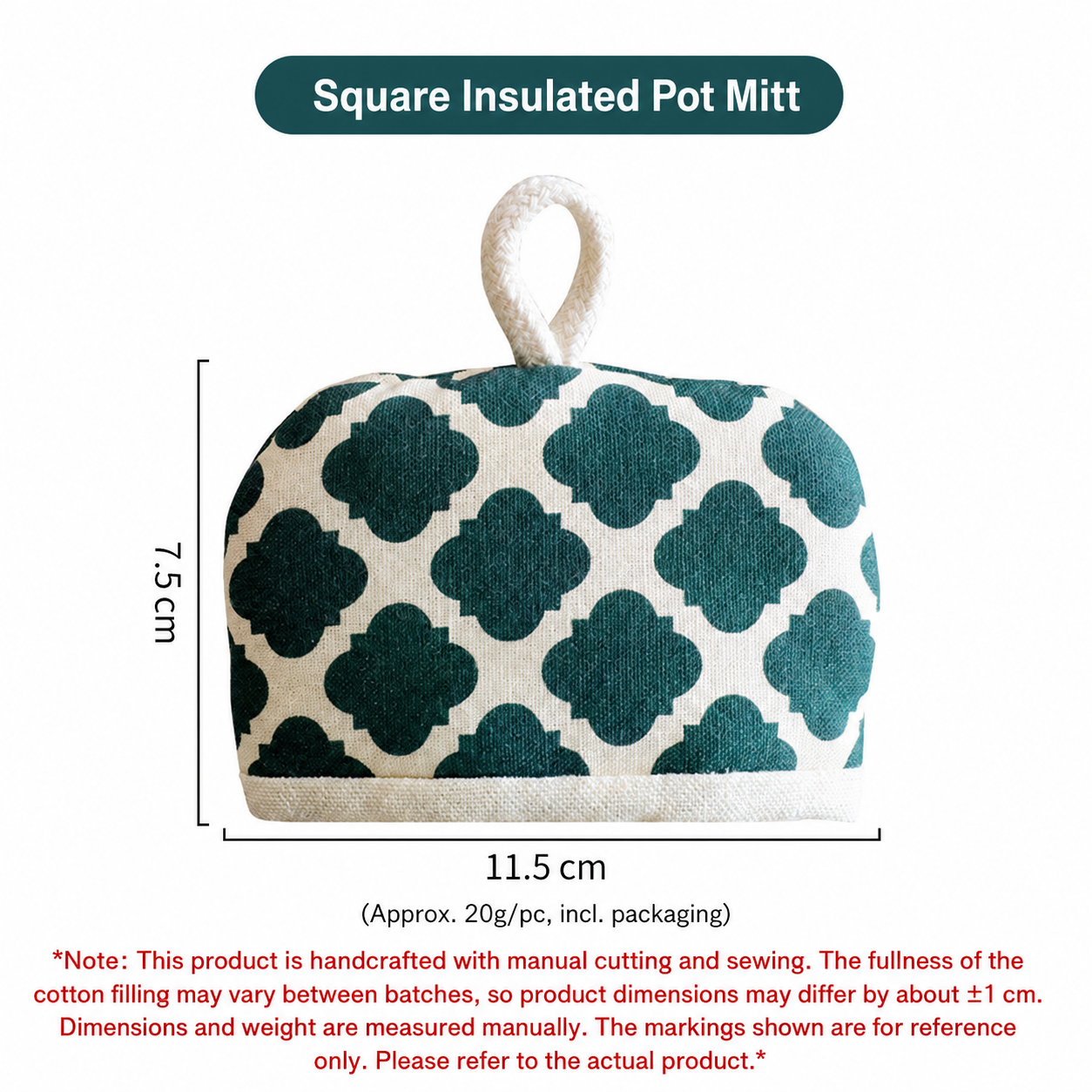 Padded Pot Handle Cover, Fabric Lid Holder for Dutch Ovens & Casserole Pots