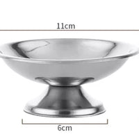 Stainless Steel Pedestal Dessert Cup, Round Footed Ice Cream Bowl for Bar and Cafe