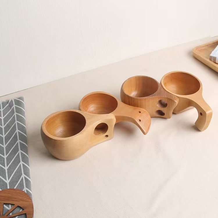 Wooden Finnish Kuksa Cup Bamboo Drinking Mug