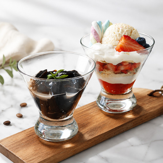 Nordic Glass Dessert Cup – Ice Cream, Yogurt & Sundae Bowl