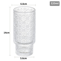 11oz Ribbed Stackable Glass Tumbler – Vintage Coffee, Juice & Whiskey Glass