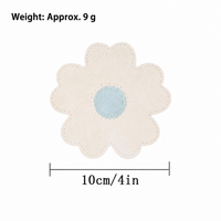 Flower Leather Coaster – Pastel Floral Cup Mat with Textured Surface