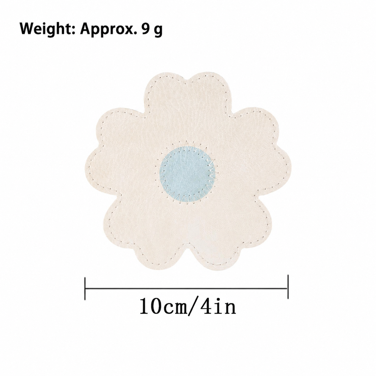 Flower Leather Coaster – Pastel Floral Cup Mat with Textured Surface
