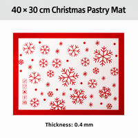 Christmas Snowflake Silicone Pastry Mat, Holiday Baking Mat