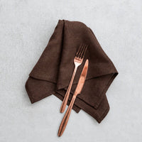 Linen Napkins for Effortlessly Elegant Dining, 34 x 34 cm Cloth Napkins in Earthy Colors