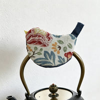 Bird Fabric Pot Handle Cover - Floral Padded Kitchen Handle Protector for Teapot & Pan