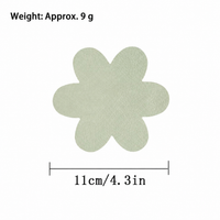 Flower Leather Coaster – Pastel Floral Cup Mat with Textured Surface