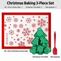 Christmas Snowflake Silicone Pastry Mat, Holiday Baking Mat
