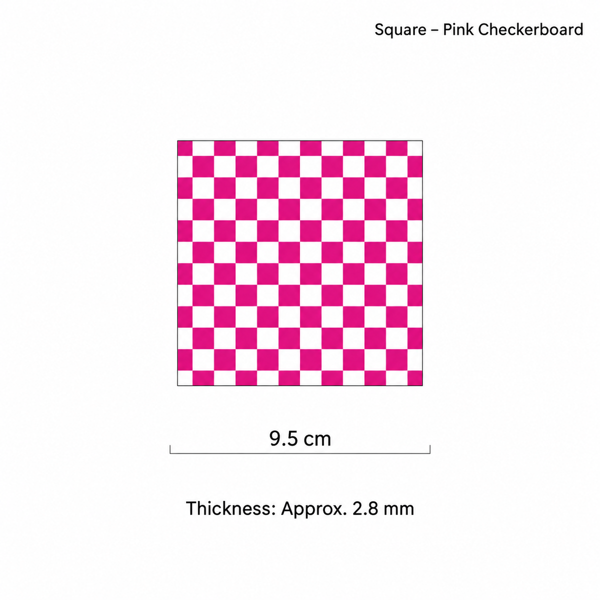 Checkerboard Acrylic Coaster – Square Colorful Drink Mat