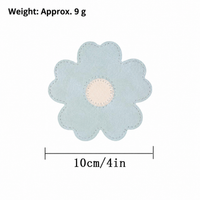 Flower Leather Coaster – Pastel Floral Cup Mat with Textured Surface