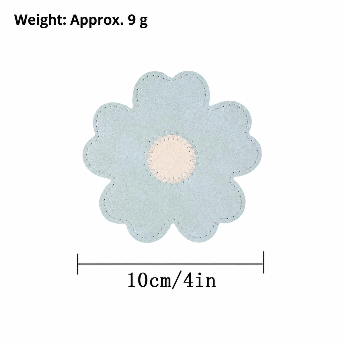 Flower Leather Coaster – Pastel Floral Cup Mat with Textured Surface
