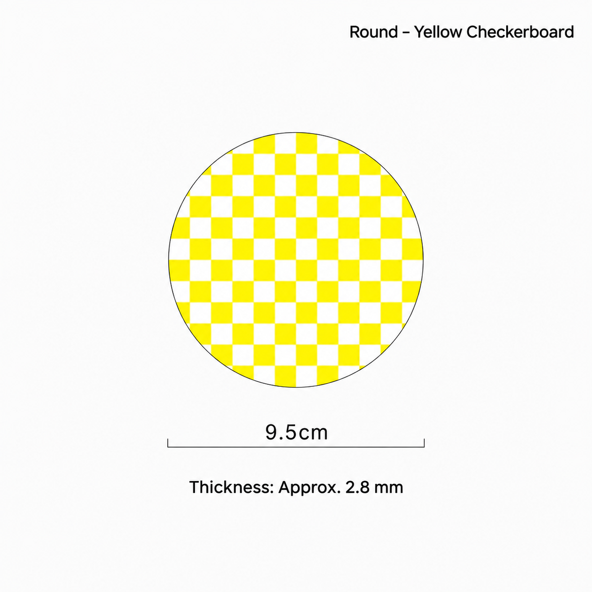 Round Checkerboard Acrylic Coaster – Colorful Drink Mat