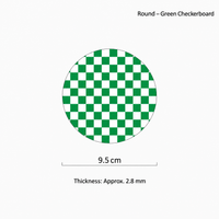 Round Checkerboard Acrylic Coaster – Colorful Drink Mat