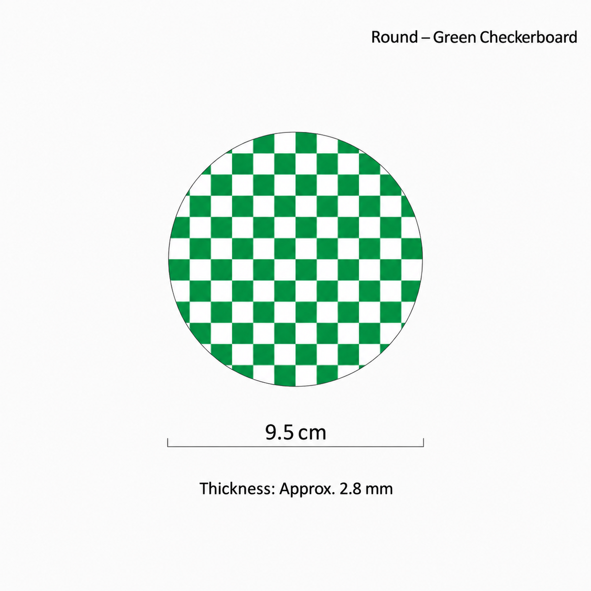 Round Checkerboard Acrylic Coaster – Colorful Drink Mat